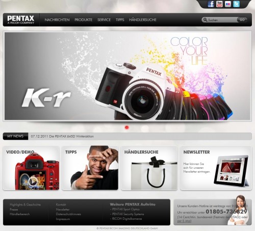 Pentax-Homepage 2012